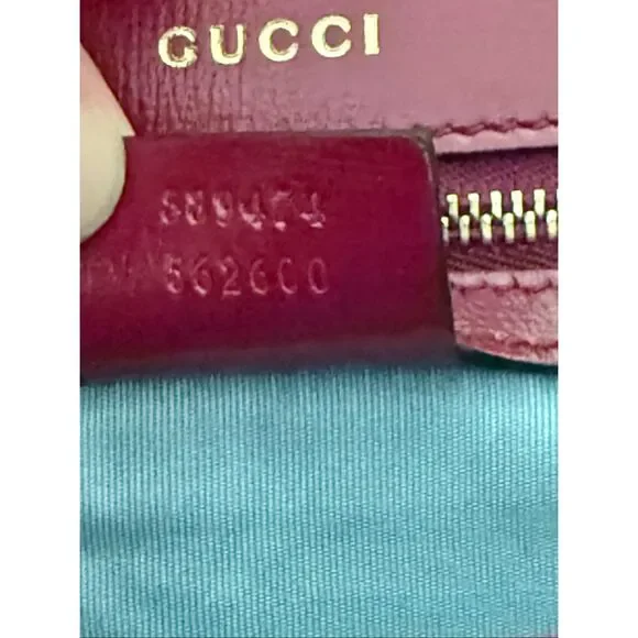 Gucci Logo Suede Flap GG Ring Logo Torchon Crossbody Bag Red Women's OS